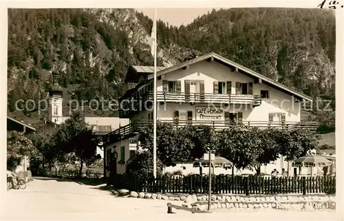 AK / Ansichtskarte Reit_im_Winkl Cafe Pension Almrausch Aussenansicht 