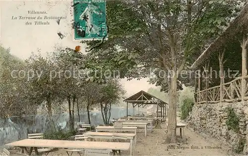 AK / Ansichtskarte Villennes sur Seine La Terrasse du Restaurant des Tilleuls Villennes sur Seine