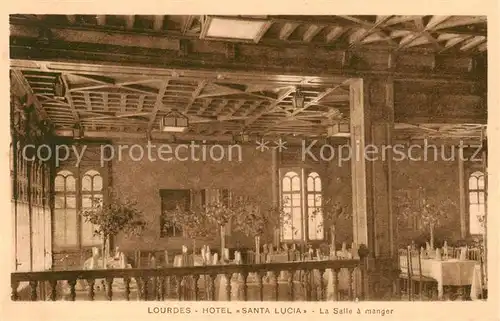 AK / Ansichtskarte Lourdes_Hautes_Pyrenees Hotel Santa Lucia   La Salle a manger Lourdes_Hautes_Pyrenees