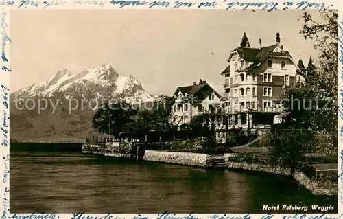 AK / Ansichtskarte Weggis_Vierwaldstaettersee Hotel Felsberg Aussenansicht Weggis_Vierwaldstaettersee