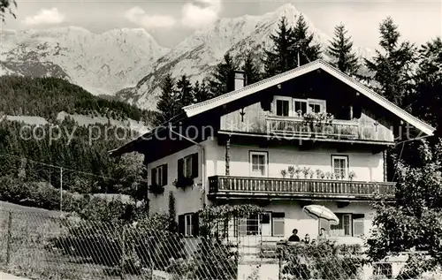 AK / Ansichtskarte Scheffau_Tirol_Wilden_Kaiser_Tirol_AT Haus Waldrand Aussenansicht 