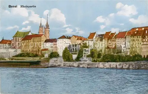 AK / Ansichtskarte Basel_BS Rheinpartie Basel_BS