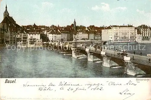 AK / Ansichtskarte Basel_BS Rheinbruecke Basel_BS