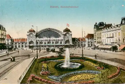 AK / Ansichtskarte Basel_BS Bundesbahnhof Basel_BS