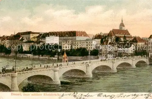 AK / Ansichtskarte Basel_BS Neue mittlere Rheinbruecke Basel_BS