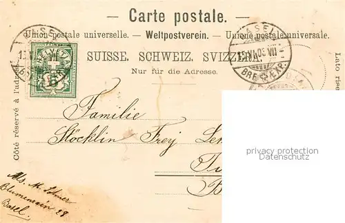 AK / Ansichtskarte Basel_BS Wettsteinbruecke mit Klein Basel Basel_BS