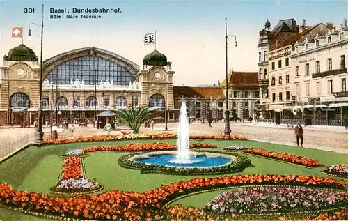 AK / Ansichtskarte Basel_BS Bundesbahnhof Basel_BS