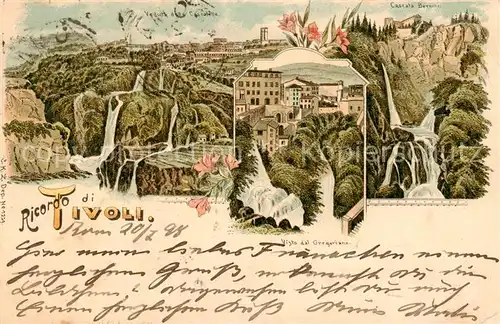 AK / Ansichtskarte Tivoli__Roma_IT Cascata Bernini   Visto dal Gregoriano 