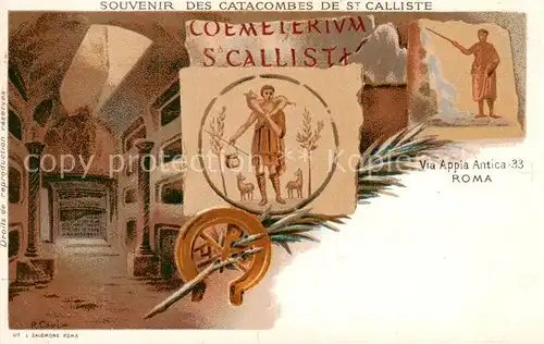 AK / Ansichtskarte St_Calliste_Roma_Rom Catacombes de St Calliste   Via Appia Antica 