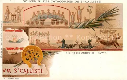 AK / Ansichtskarte St_Calliste_Roma_Rom Catacombes de St Calliste   Via Appia Antica 33 