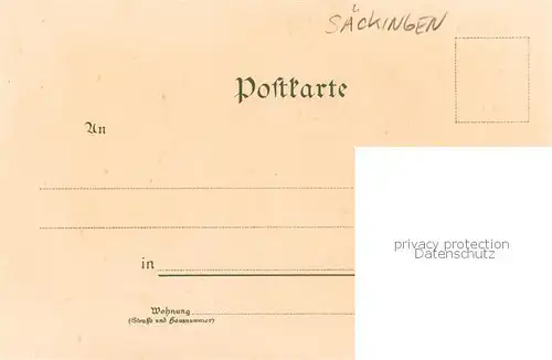 AK / Ansichtskarte Saeckingen_Bad Kuenstlerkarte F.B. Abschieds Reiter Saeckingen_Bad