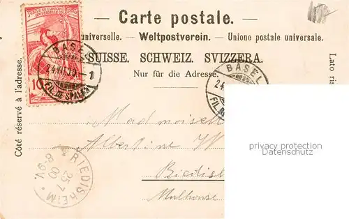 AK / Ansichtskarte Basel_BS aeschenplatz m. Strassenbahnen Basel_BS