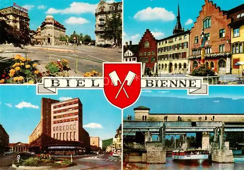 AK / Ansichtskarte Biel_Bienne Motive Innenstadt Altstadt Schleuse Biel Bienne