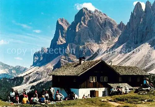 AK / Ansichtskarte Rifugio_Malga_Brogles_Brogleshuette Gruppo delle Odle Berghuette Dolomiten Rifugio_Malga