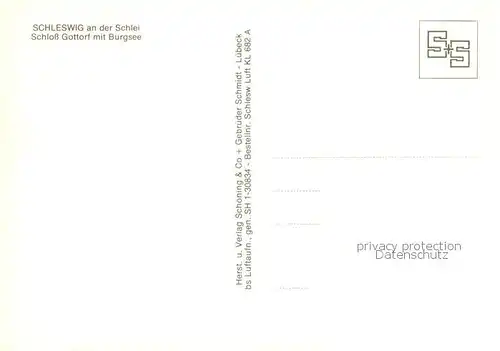 AK / Ansichtskarte Schleswig_Schlei Schloss Gottorf mit Burgsee Schleswig_Schlei