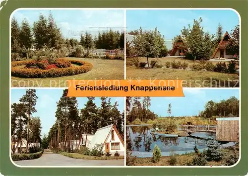 AK / Ansichtskarte Knappenrode_Horka Feriensiedlung Knappensee Finnhuetten Entengehege Knappenrode Horka