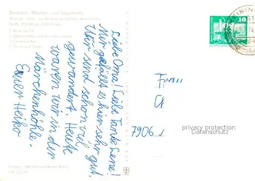 AK / Ansichtskarte Walldorf_Meiningen Sandstein  Maerchen  und Sagenhoehle Walldorf Meiningen