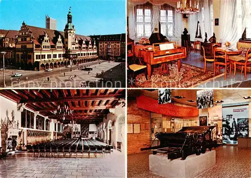AK / Ansichtskarte Leipzig Museum fuer Geschichte der Stadt Leipzig Altes Rathaus Mendelsohnzimmer Festsaal Ausstellung Leipzig gestern heute morgen Leipzig