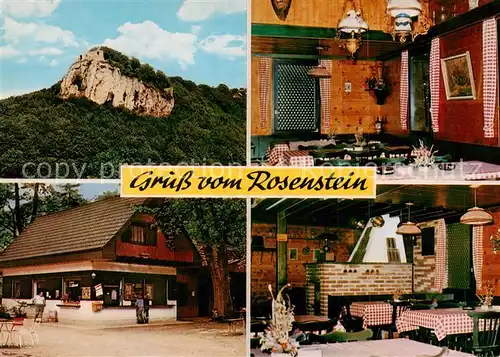 AK / Ansichtskarte Heubach_Wuerttemberg Ruine und Waldschenke auf dem Rosenstein Heubach Wuerttemberg