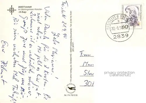 AK / Ansichtskarte Freistatt_Sulingen D Zug im Wietingsmoor Kanzlei Freistatt_Sulingen