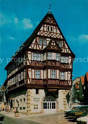 AK / Ansichtskarte Miltenberg_Main Hotel Riesen aeltestes Gasthaus Deutschlands 12. Jhdt. Fachwerkhaus Miltenberg Main