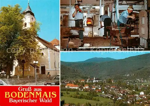 AK / Ansichtskarte Bodenmais Kirche Glashuette Handwerk Ortspanorama Bodenmais