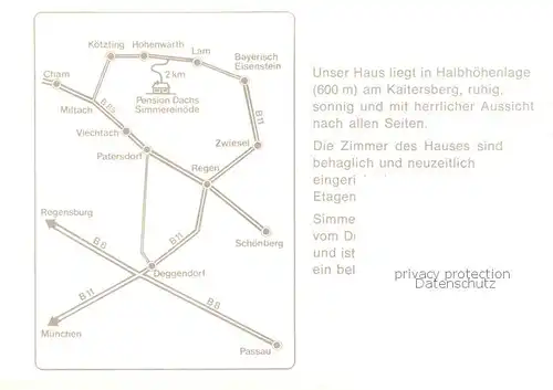 AK / Ansichtskarte Simmereinoede_Hohenwarth Pension Dachs Bayerischer Wald 