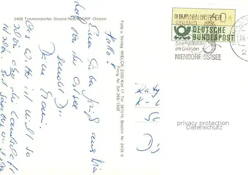 AK / Ansichtskarte Niendorf__Ostseebad_Timmendorferstrand Fliegeraufnahme 