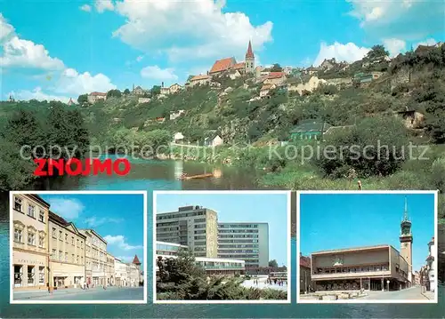 AK / Ansichtskarte Znojmo_Znaim_CZ Panorama mit Fluss Dyje Stadtmotive 