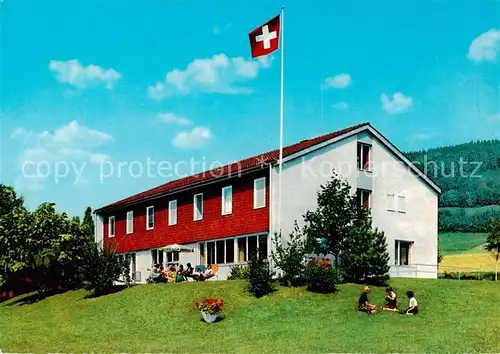 AK / Ansichtskarte Stein_Rhein_SH Jugendherberge Schweizer Flagge 