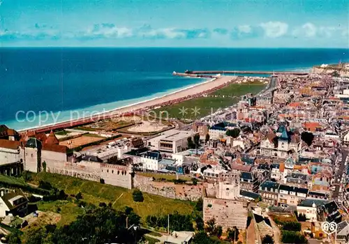 AK / Ansichtskarte Dieppe_76 Plage port chateau vue aerienne 