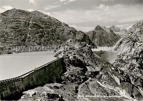 AK / Ansichtskarte Grimselstrasse Hotel Handeck mit Grimselsee und Grimsel Hospiz Grimselstrasse