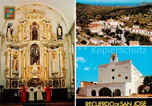 AK / Ansichtskarte San_Jose_Ibiza_ES Iglesia Retablo y exteriores 