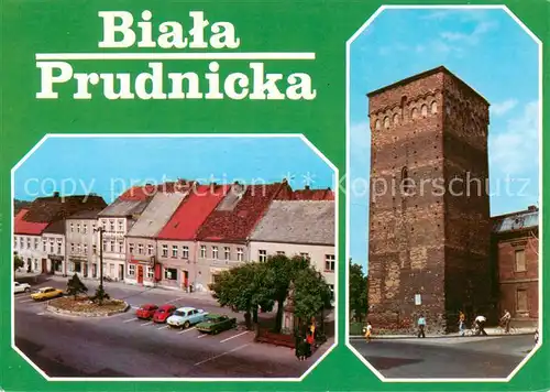 AK / Ansichtskarte Biala_Prudnicka_Zuelz_PL Rynek Gotycka baszta przybramna  