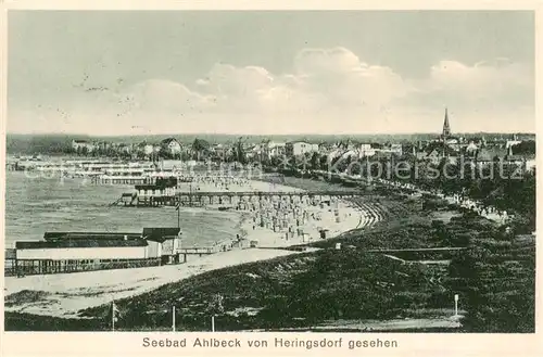 AK / Ansichtskarte Ahlbeck_Ostseebad Seebad Ahlbeck v. Heringsdorf gesehen Ahlbeck_Ostseebad