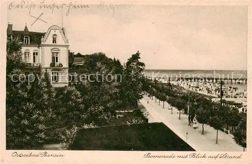 AK / Ansichtskarte Bansin_Ostseebad Promenade m. Blick z. Strand Bansin_Ostseebad