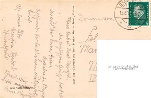 AK / Ansichtskarte Bansin_Ostseebad Promenade m. Blick z. Strand Bansin_Ostseebad