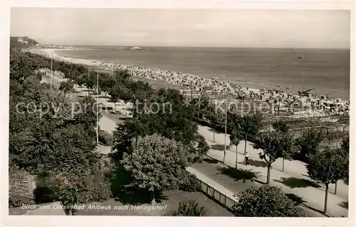 AK / Ansichtskarte Ahlbeck_Ostseebad Strand u. Heringsdorf Ahlbeck_Ostseebad