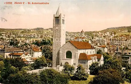 AK / Ansichtskarte Zuerich_ZH St. Antoniuskirche Aussenansicht Zuerich_ZH