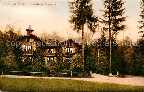 AK / Ansichtskarte Zuerichberg_ZH Forsthaus Degenried Aussenansicht Zuerichberg ZH