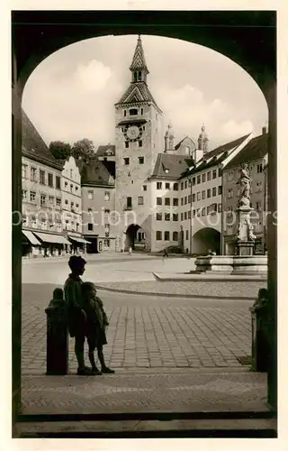 AK / Ansichtskarte Landsberg_Lech Blick v. Rathaus a.d. Schmalzturm Landsberg_Lech