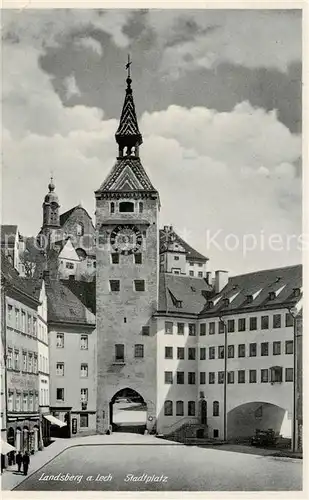 AK / Ansichtskarte Landsberg_Lech Stadtplatz Feldpost Landsberg_Lech