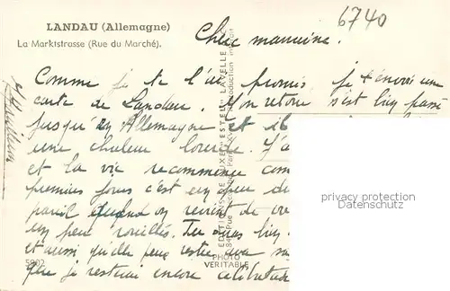 AK / Ansichtskarte Landau__Pfalz Marktstrasse 