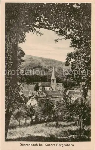 AK / Ansichtskarte Doerrenbach_Bad_Bergzabern Teilansicht m. Kirche 