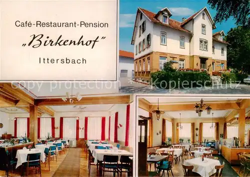 AK / Ansichtskarte Ittersbach Cafe Restaurant Birkenhof Innen  u. Aussenansicht Ittersbach