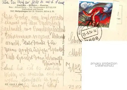 AK / Ansichtskarte Wolpadingen Gasthaus Hirschen Innen  u. Aussenansicht Wolpadingen