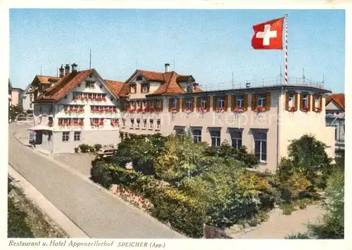 AK / Ansichtskarte Speicher_AR Restaurant Hotel Appenzellerhof Aussenansicht Speicher AR