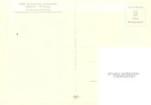 AK / Ansichtskarte Oberzell_Reichenau St Georg Inneres mit Westapsis Fresken Apsidenmalerei barock Oberzell Reichenau