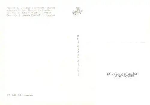AK / Ansichtskarte Ravenna_IT Johann Evangelist Inneres 