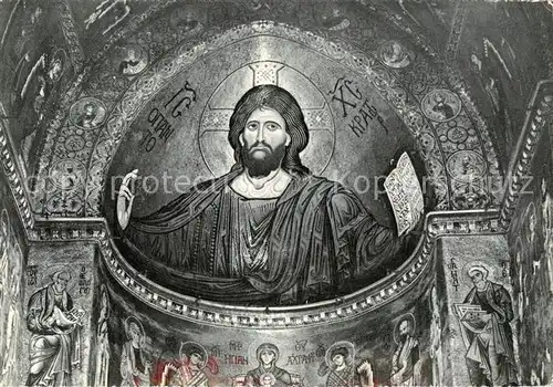 AK / Ansichtskarte Palermo__Sicilia Monreale Interno Duomo Cristo 